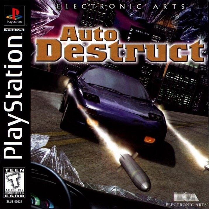 Auto Destruct box art for Playstation
